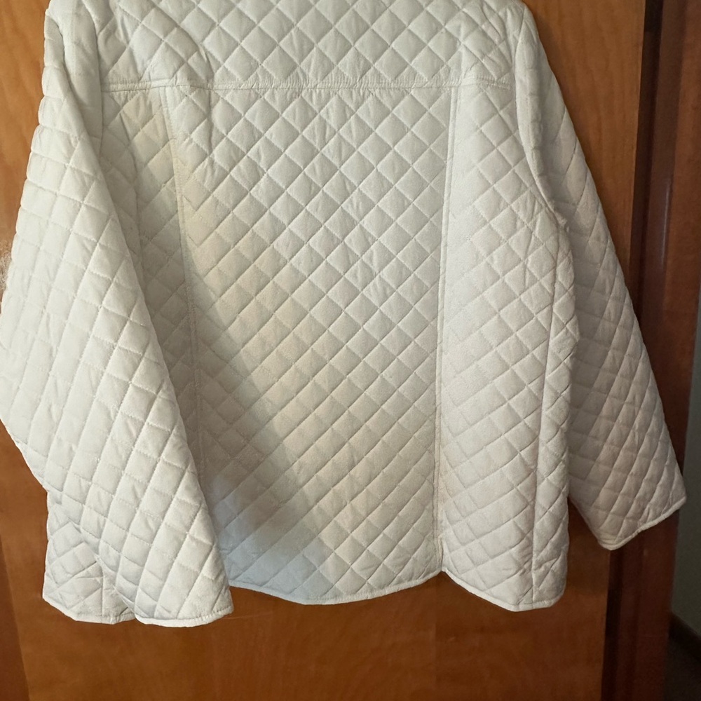 Kim Rogers White Quilted Lightweight Puffer Jacket - Picture 4 of 4